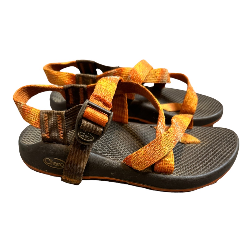 Chaco Z2 Classic Sport Water Outdoor Hiking Sandal Orange Brown Womens Size 7